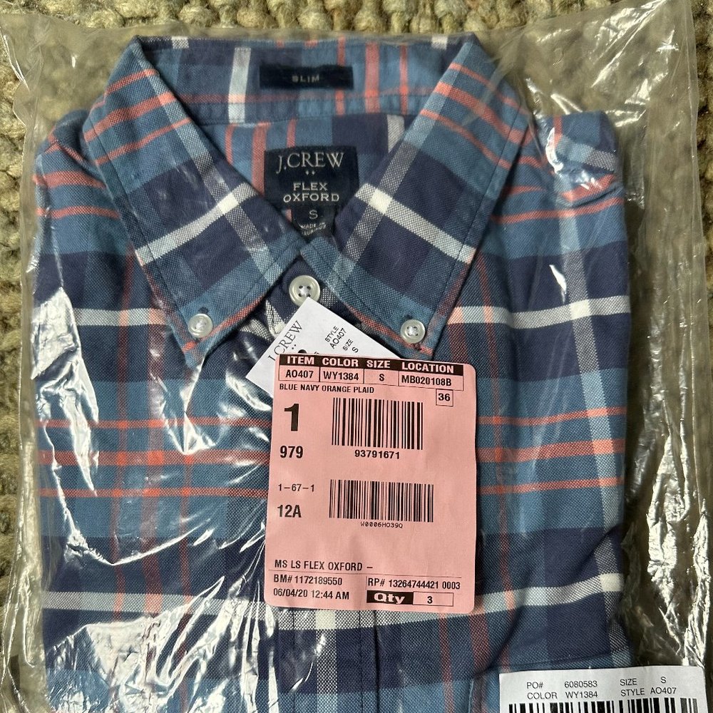 J. Crew - PLAID SLIM FLEX OXFORD SHIRT